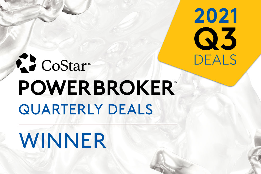 Dominic Pavia, Kevin Valenti, Carole Iseneker and Larry Socia Win CoStar’s Q3 2021 Power Broker Quarterly Deals Award